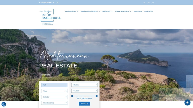 Web de My Blue Mallorca